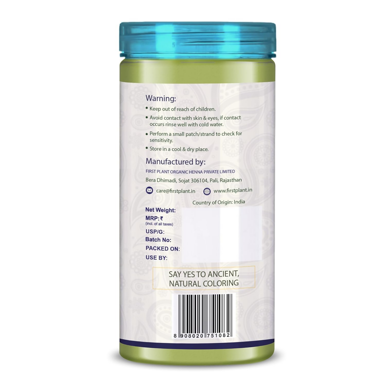 First Plant Organic Indigo Powder For Black Hair | Grocsy
