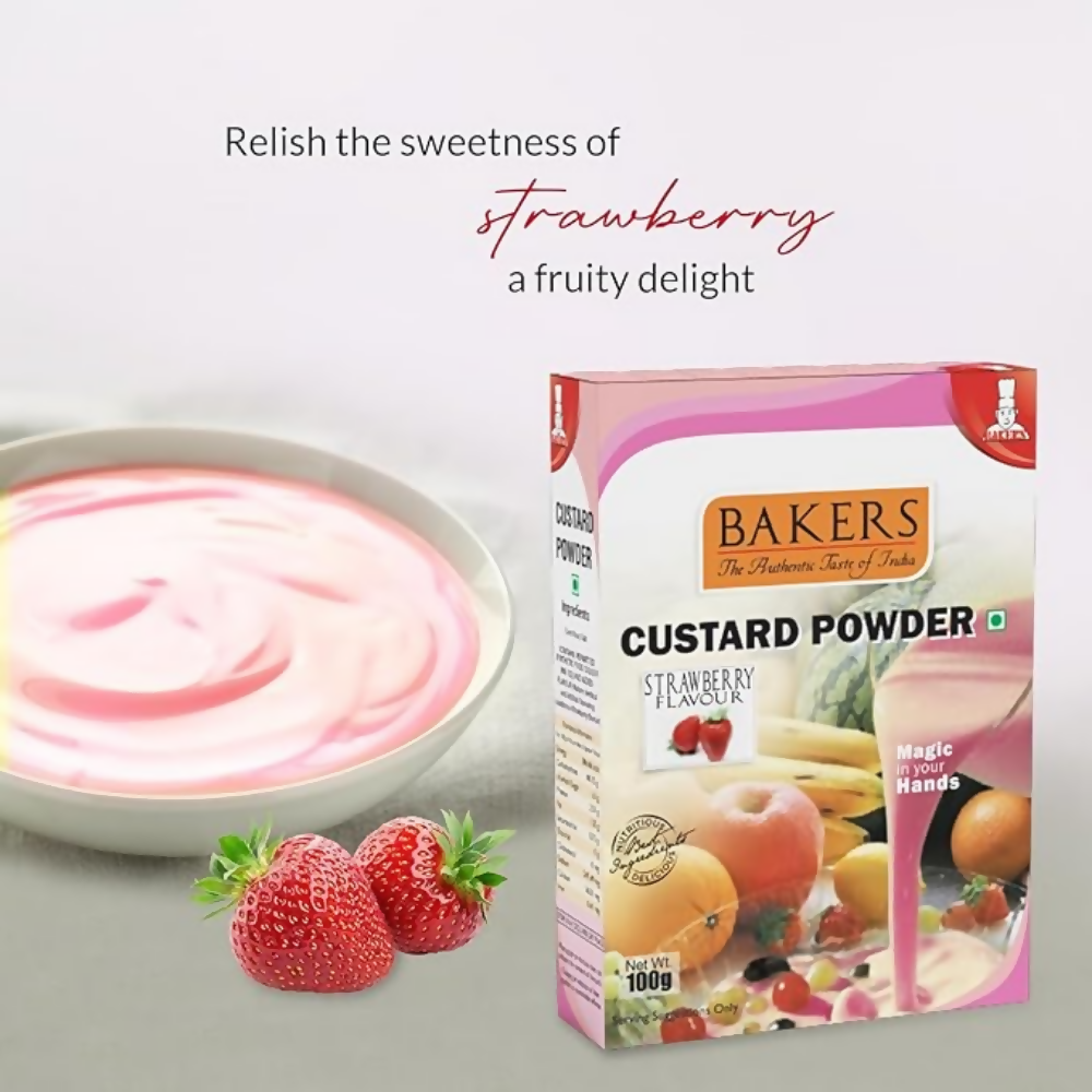 BAKERS Custard Powder - Strawberry | Grocsy