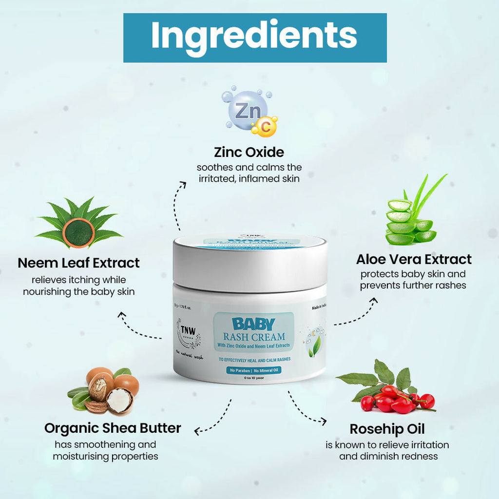 The Natural Wash Diaper Rash Cream for Babies | Grocsy