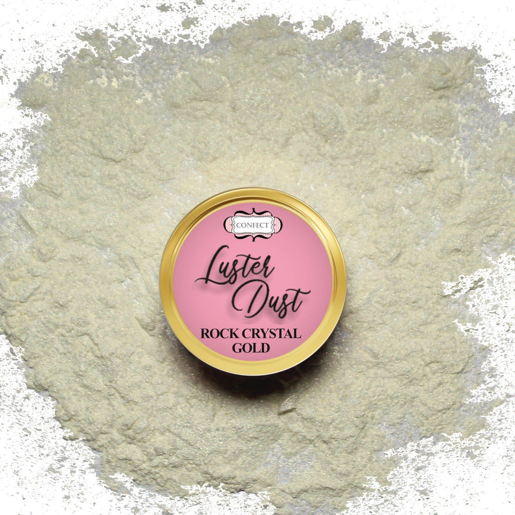 Confect Edible Luster Dust – Pack of 5 | Silver, Gold, Crystal, Blue, Purple | | Grocsy
