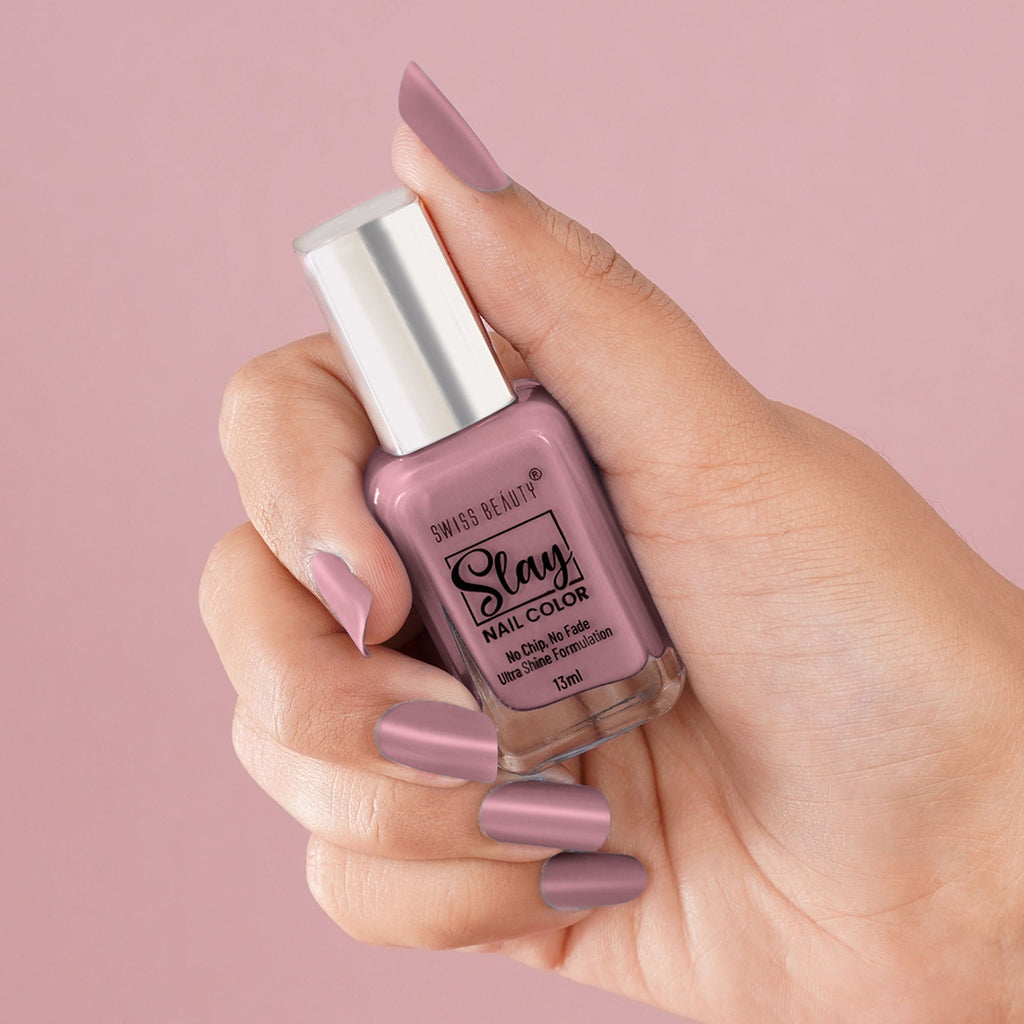 Swiss Beauty Slay Nail Color With Ultra Shine Formulation - 64 Lavender Love | Grocsy