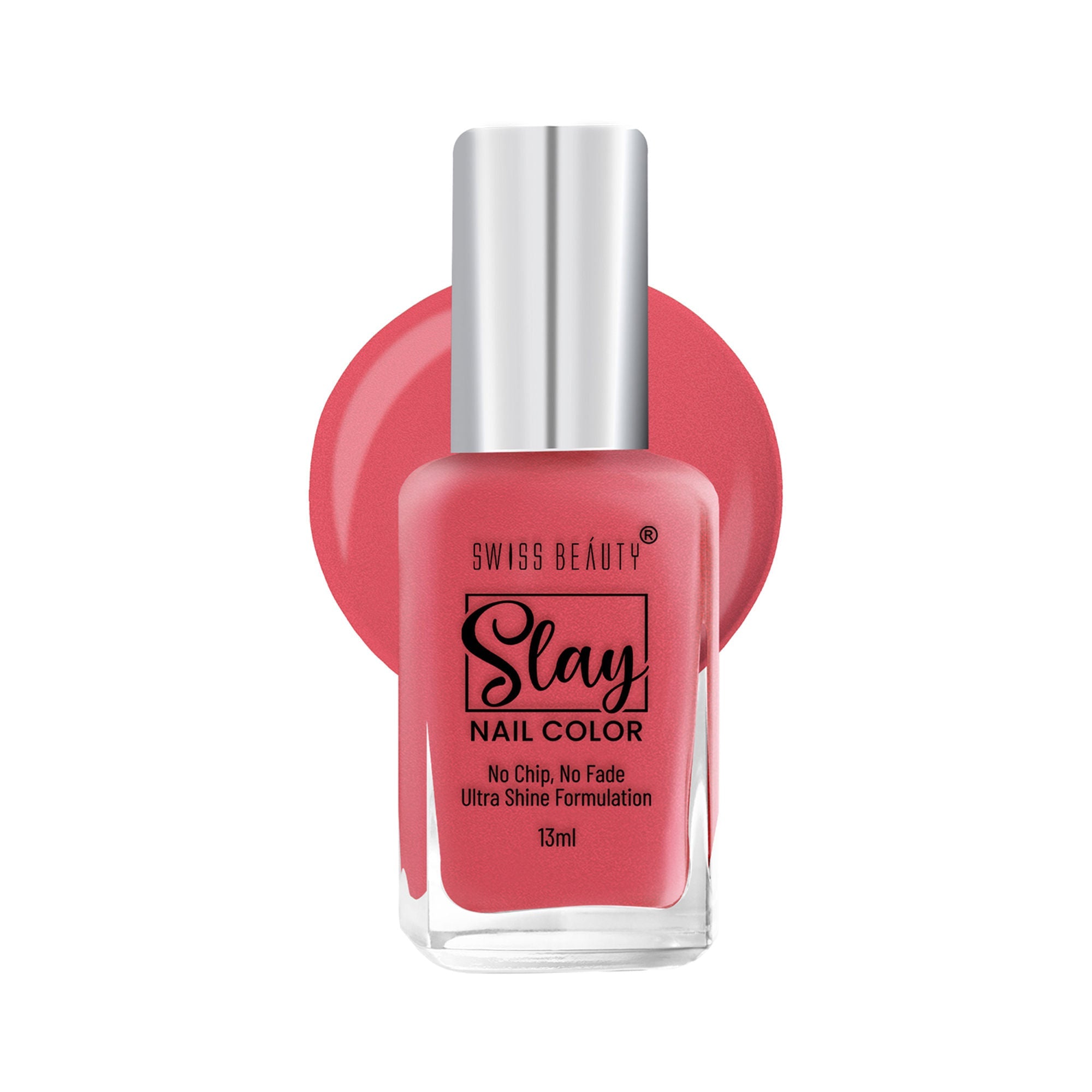Swiss Beauty Slay Nail Color With Ultra Shine Formulation - 68 Magenta Rush | Grocsy