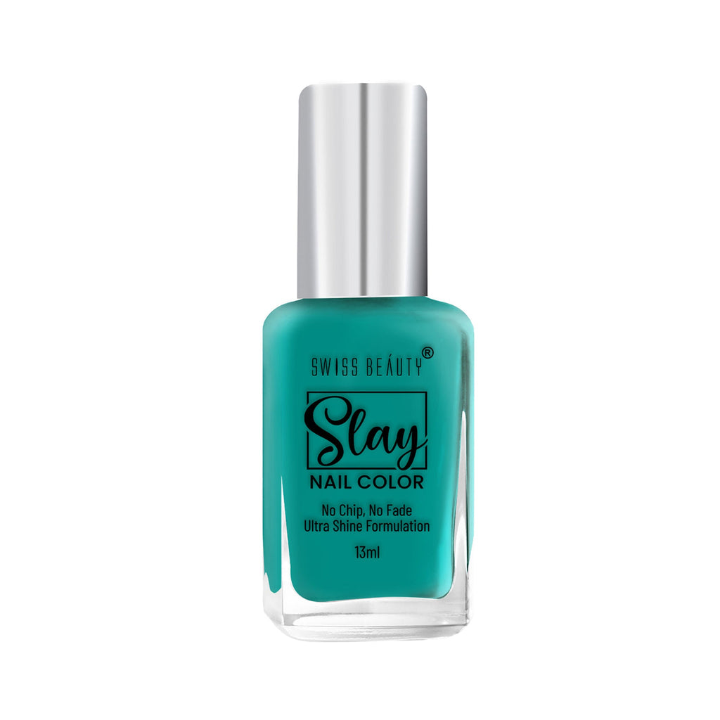 Swiss Beauty Slay Nail Color With Ultra Shine Formulation - 78 Sea Deep Blue | Grocsy