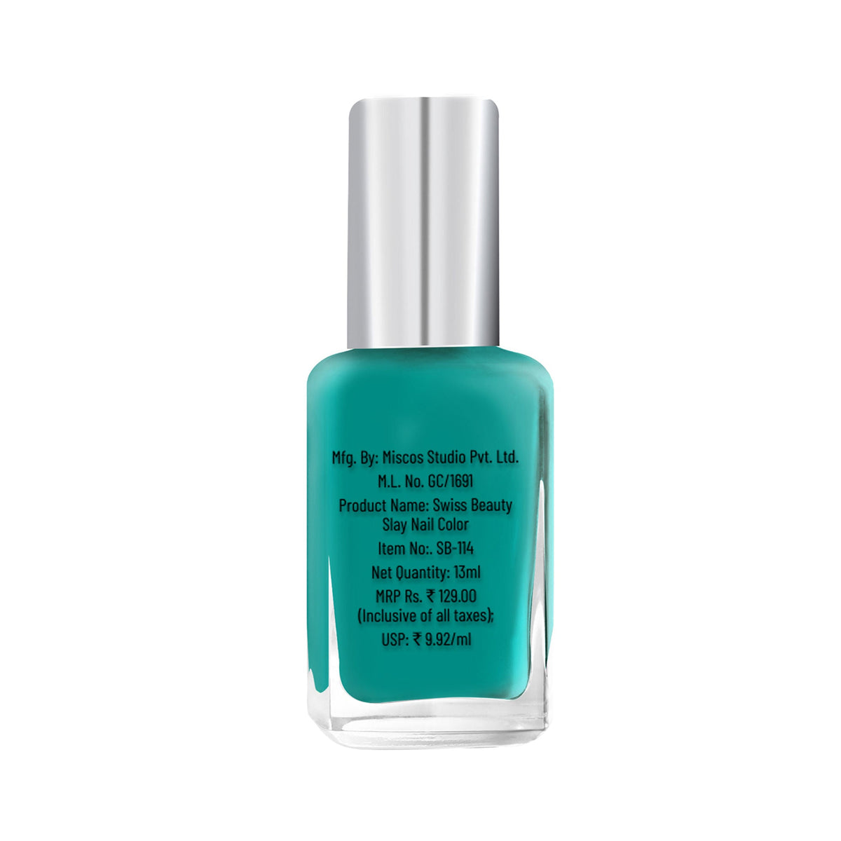 Swiss Beauty Slay Nail Color With Ultra Shine Formulation - 78 Sea Deep Blue | Grocsy