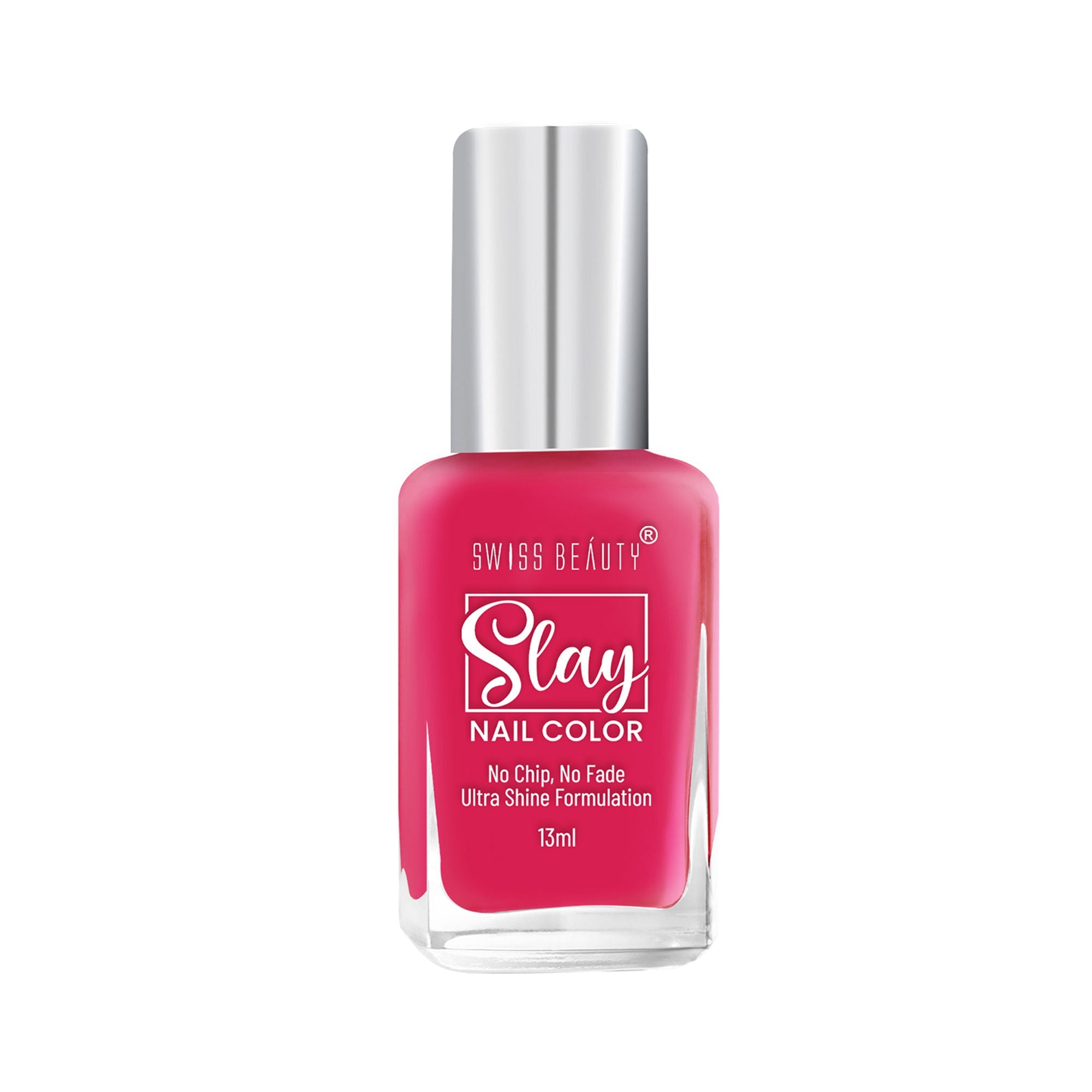 Swiss Beauty Slay Nail Color With Ultra Shine Formulation - 91 Fuchsia Pink | Grocsy