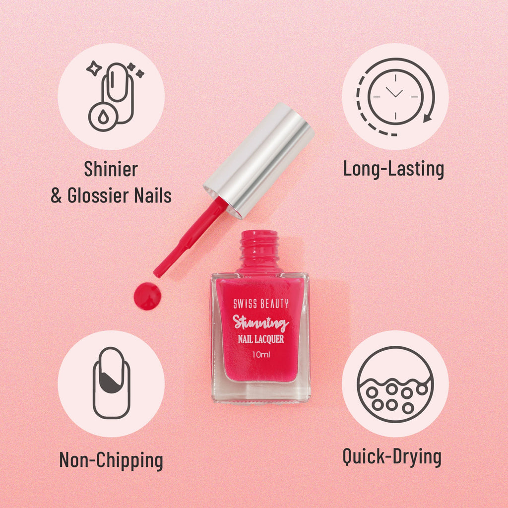 Swiss Beauty Stunning Nail Lacquer - 103 Deep Plum | Grocsy