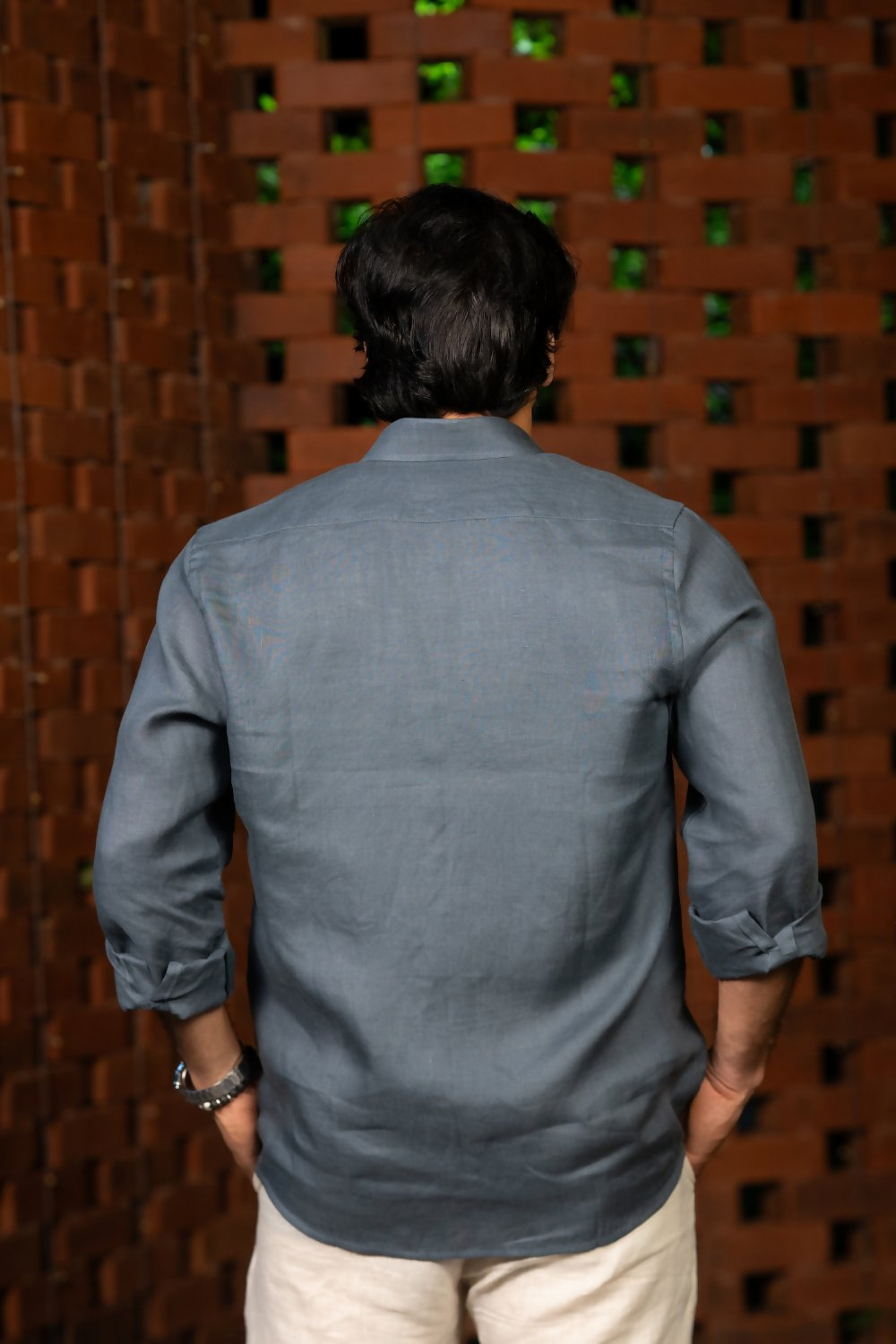 Linen Gray Ocean Haze Shirt By Hilo Design | Grocsy