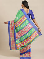 Saree Mall Green & White Printed Saree | Grocsy