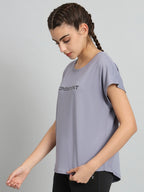 MKH Typography Printed Extended Sleeves Relaxed Fit Dri-FIT T-shirt | Grocsy