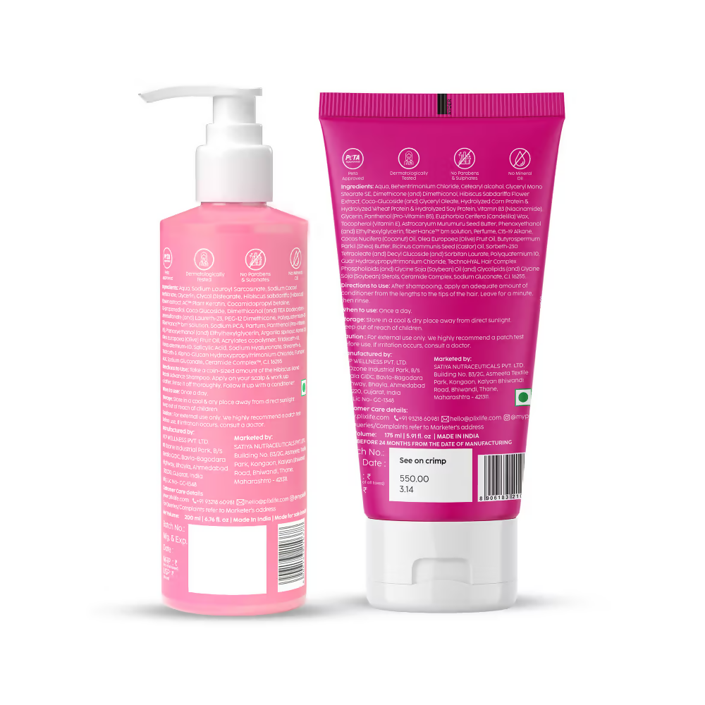 PLIX The Plant Fix Hibiscus Bond Repair Advanced Shampoo + Conditioner | Grocsy