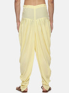 Sethukrishna Men Yellow Solid Dhoti Pant | Grocsy