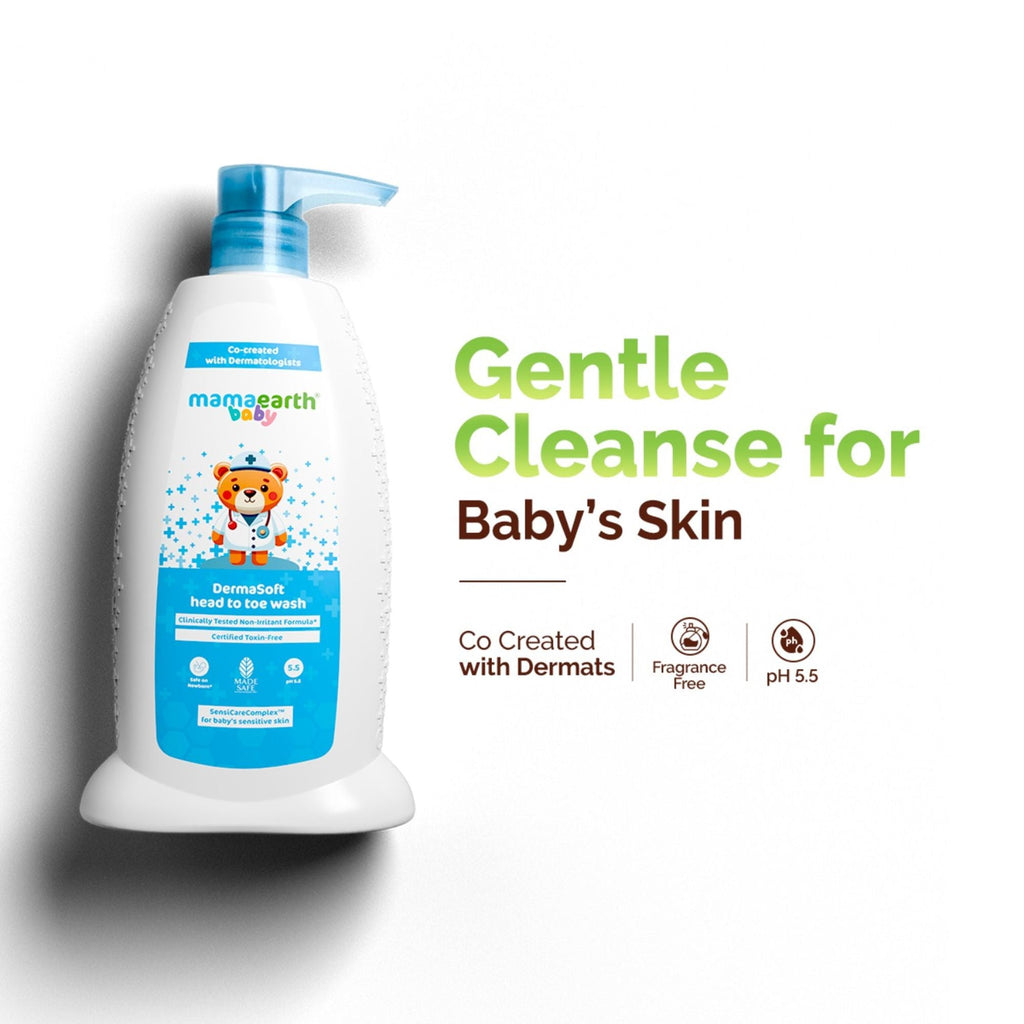 Mamaearth Baby Dermasoft Head To Toe Wash | Grocsy