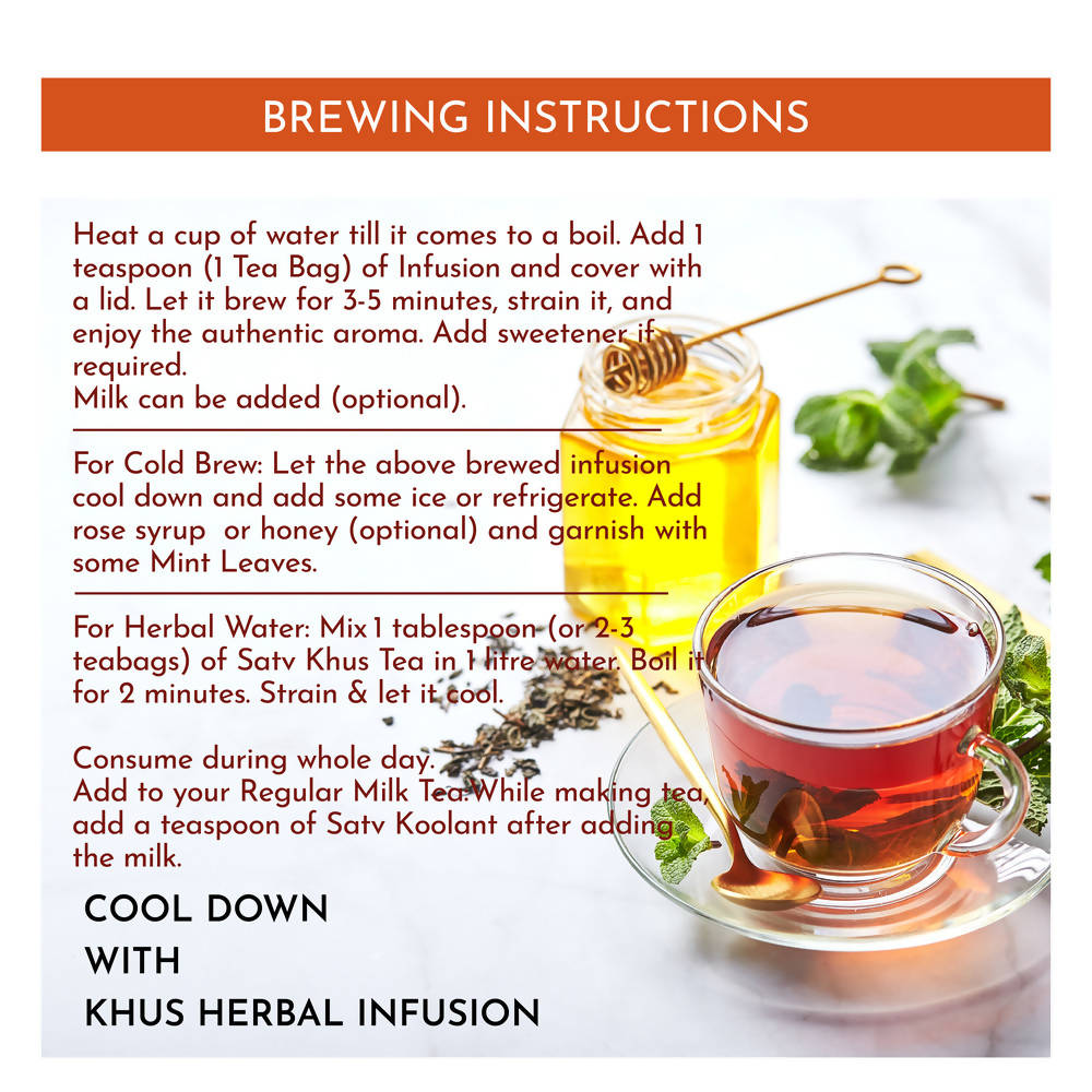 Satv Koolant Khus Herbal Infusion Tea | Grocsy