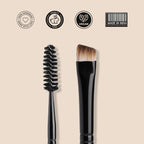CUFFS N LASHES Fine Angled Brow Brush & Spoolie - E002 | Grocsy