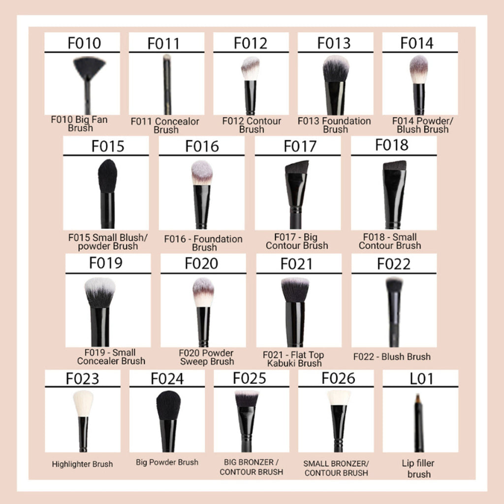 CUFFS N LASHES Fine Angled Brow Brush & Spoolie - E002 | Grocsy