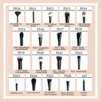 CUFFS N LASHES Fine Angled Brow Brush & Spoolie - E002 | Grocsy
