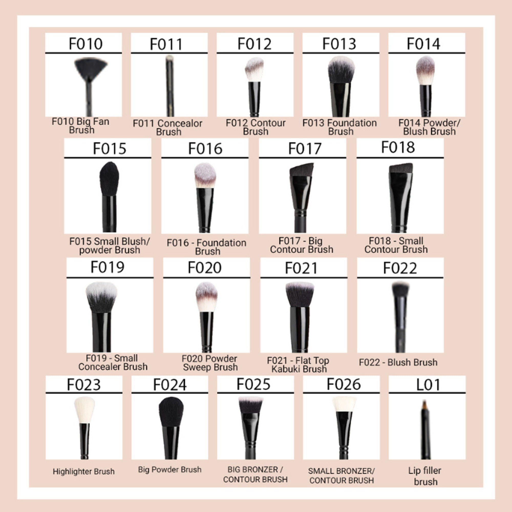CUFFS N LASHES Fine Angled Brow Brush & Spoolie - E002 | Grocsy