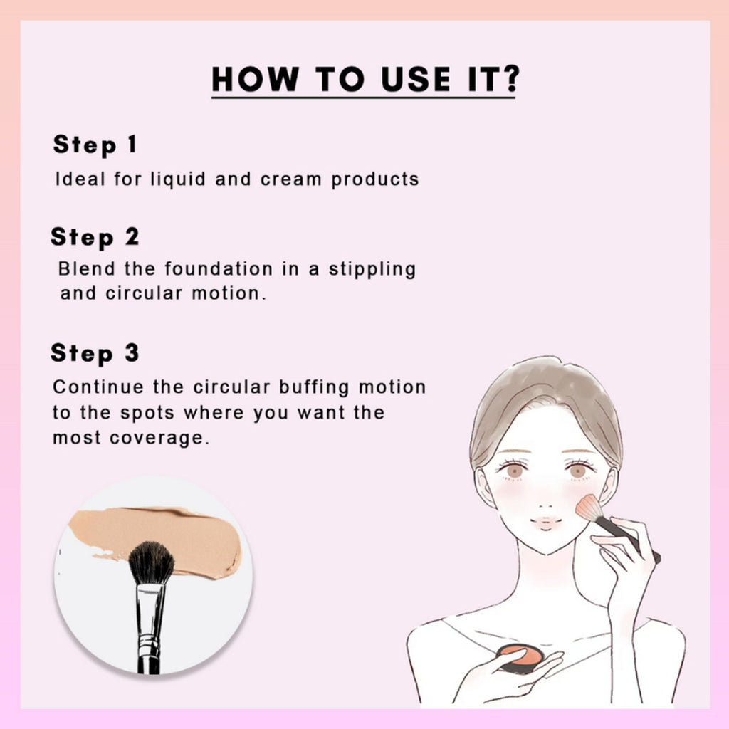 CUFFS N LASHES Small Concealer Brush - F019 | Grocsy