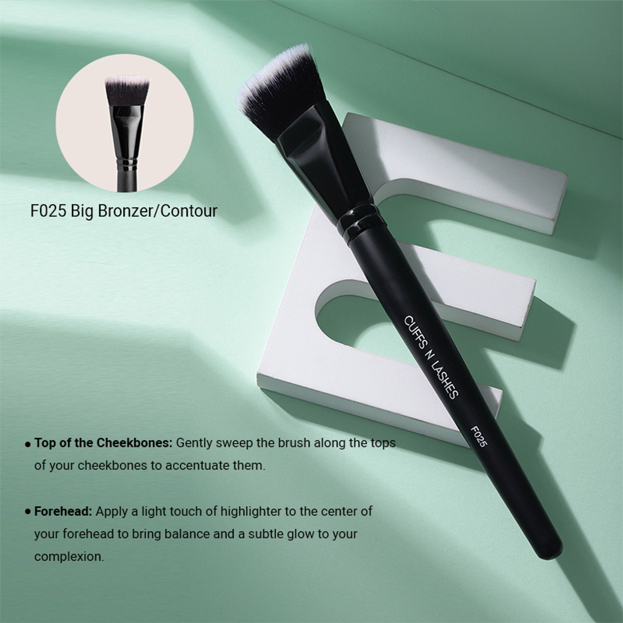 CUFFS N LASHES Big Bronzer Contour Brush - F025 | Grocsy