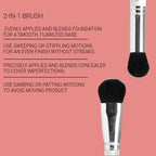 CUFFS N LASHES Concealer & Foundation Dual Brush - 03 | Grocsy