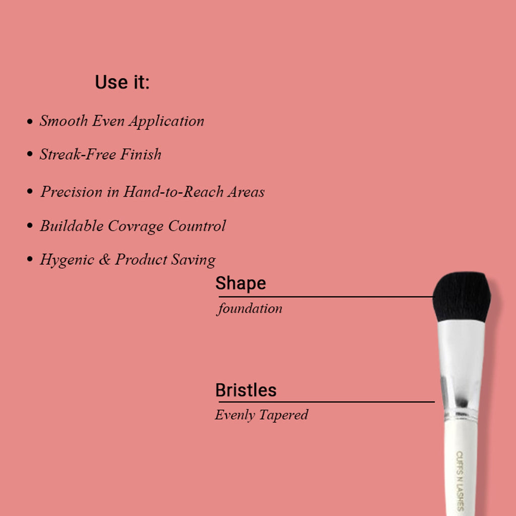 CUFFS N LASHES Concealer & Foundation Dual Brush - 03 | Grocsy