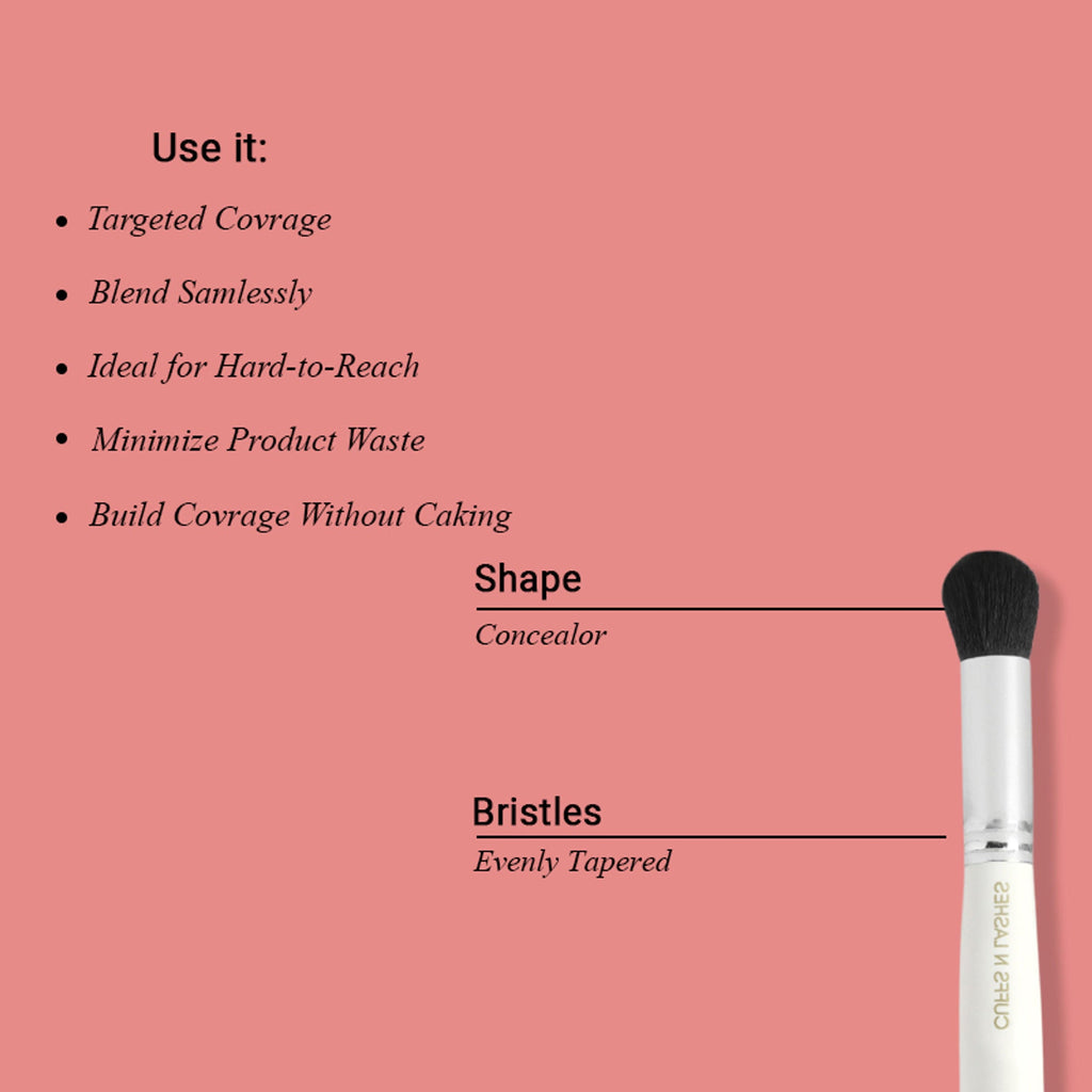 CUFFS N LASHES Concealer & Foundation Dual Brush - 03 | Grocsy