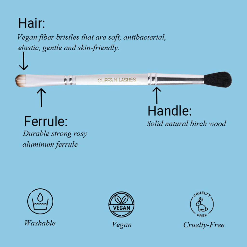 CUFFS N LASHES Flat Brush & Blending Dual Brush - 04 | Grocsy