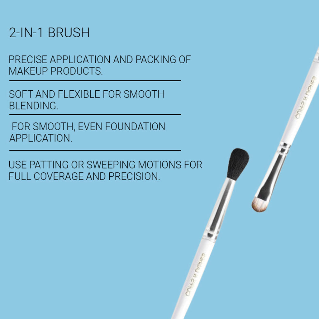 CUFFS N LASHES Flat Brush & Blending Dual Brush - 04 | Grocsy