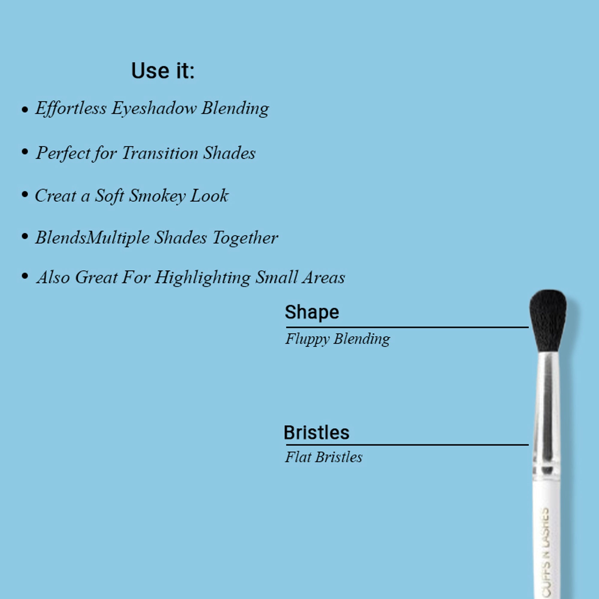 CUFFS N LASHES Flat Brush & Blending Dual Brush - 04 | Grocsy