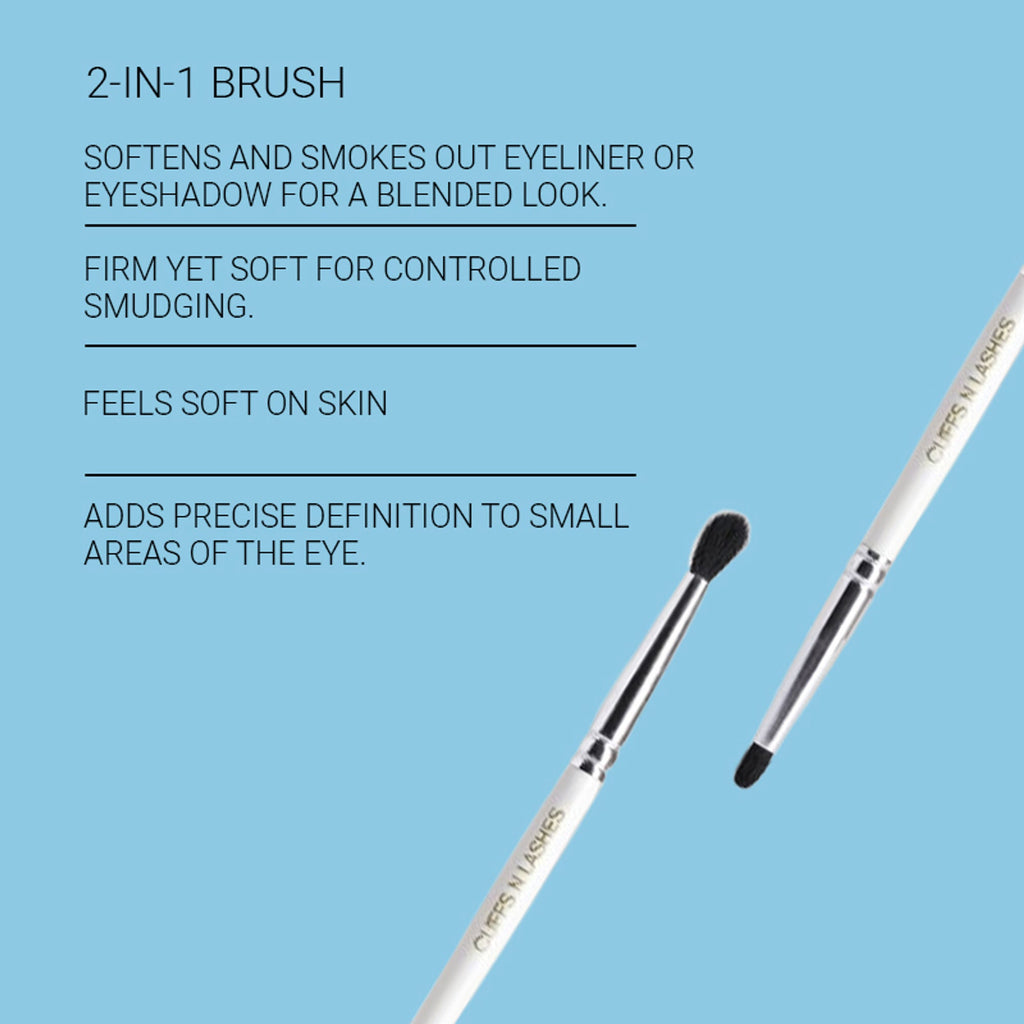 CUFFS N LASHES Small Smudger & Pencil Dual Brush - 05 | Grocsy