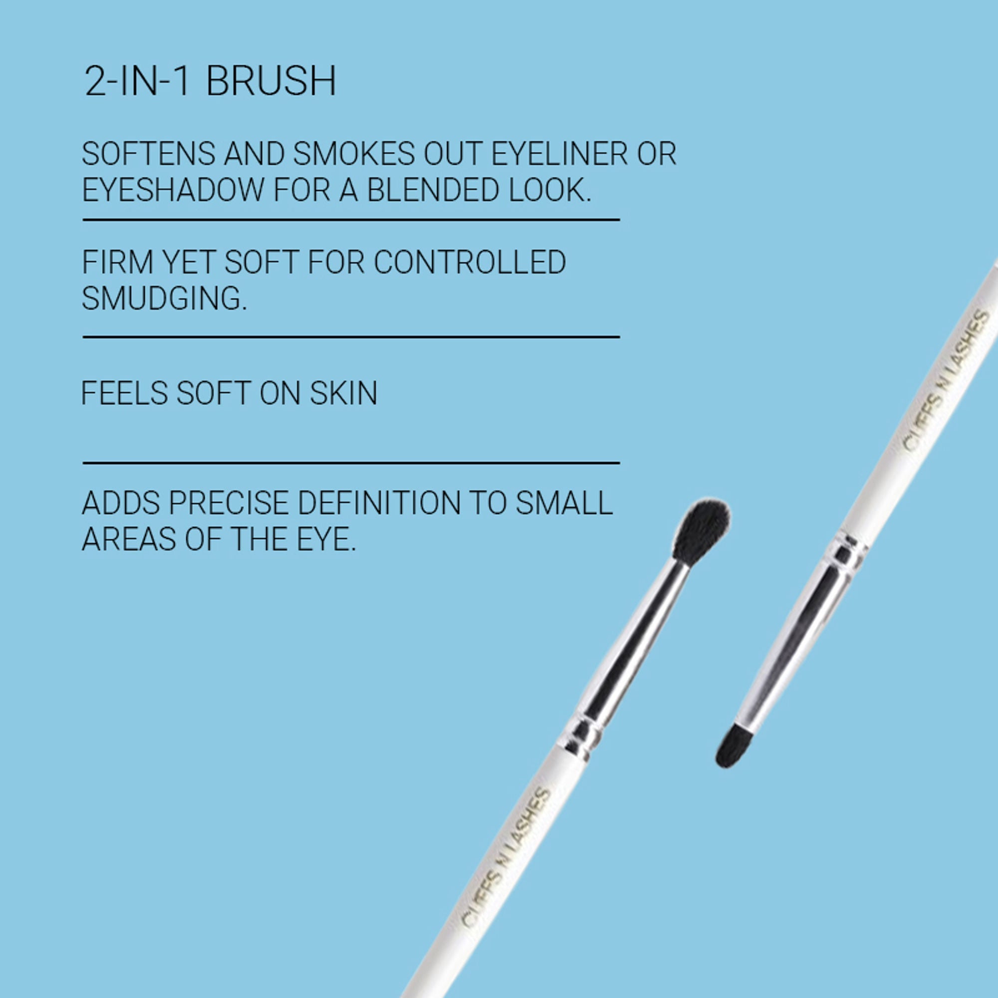CUFFS N LASHES Small Smudger & Pencil Dual Brush - 05 | Grocsy