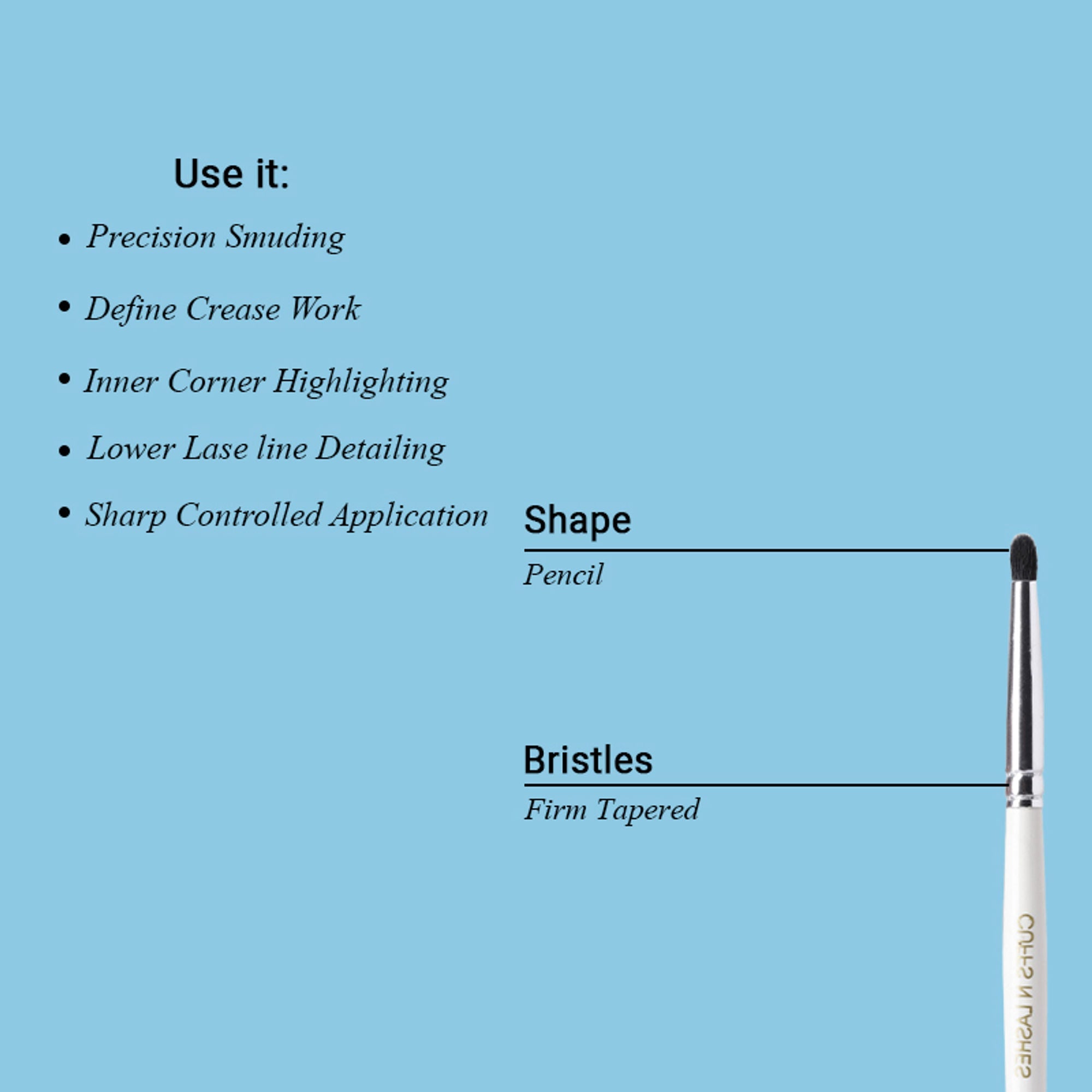 CUFFS N LASHES Small Smudger & Pencil Dual Brush - 05 | Grocsy