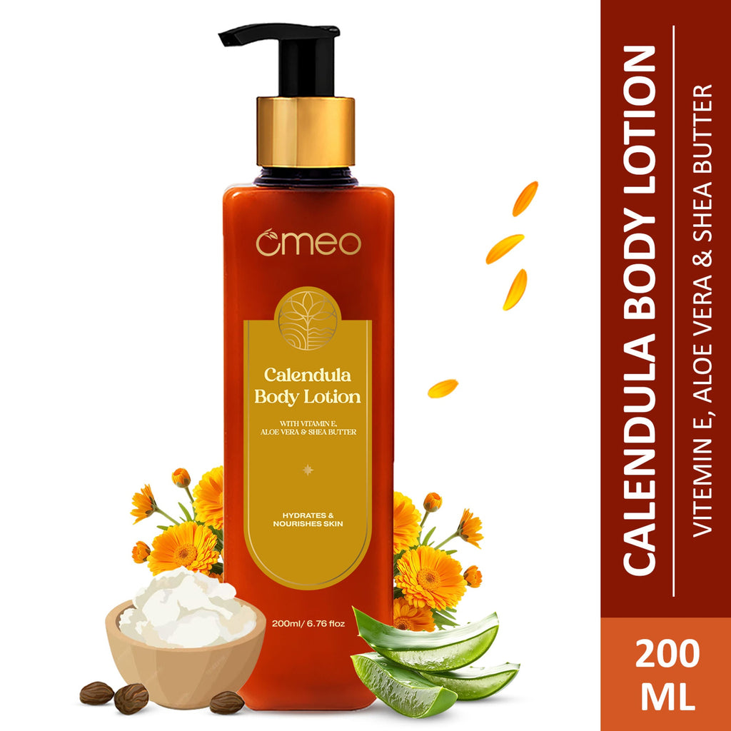 Omeo Calendula Body Lotion with Vitamin E, Aloe Vera & Shea Butter | Grocsy