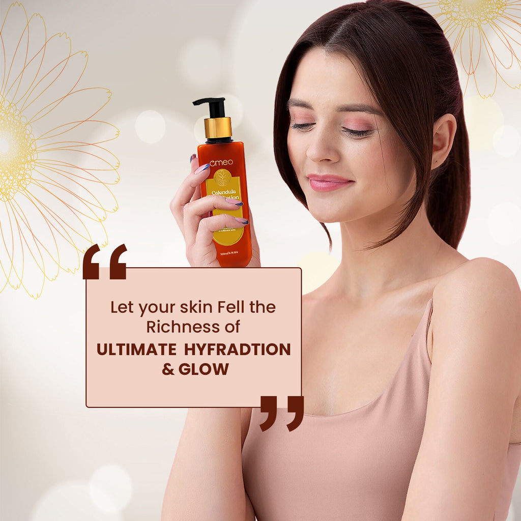 Omeo Calendula Body Lotion with Vitamin E, Aloe Vera & Shea Butter | Grocsy