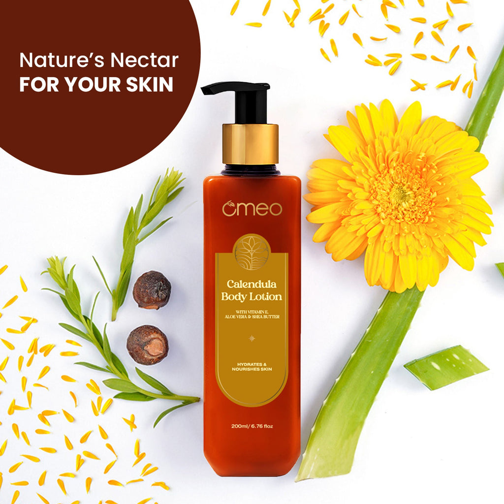Omeo Calendula Body Lotion with Vitamin E, Aloe Vera & Shea Butter | Grocsy
