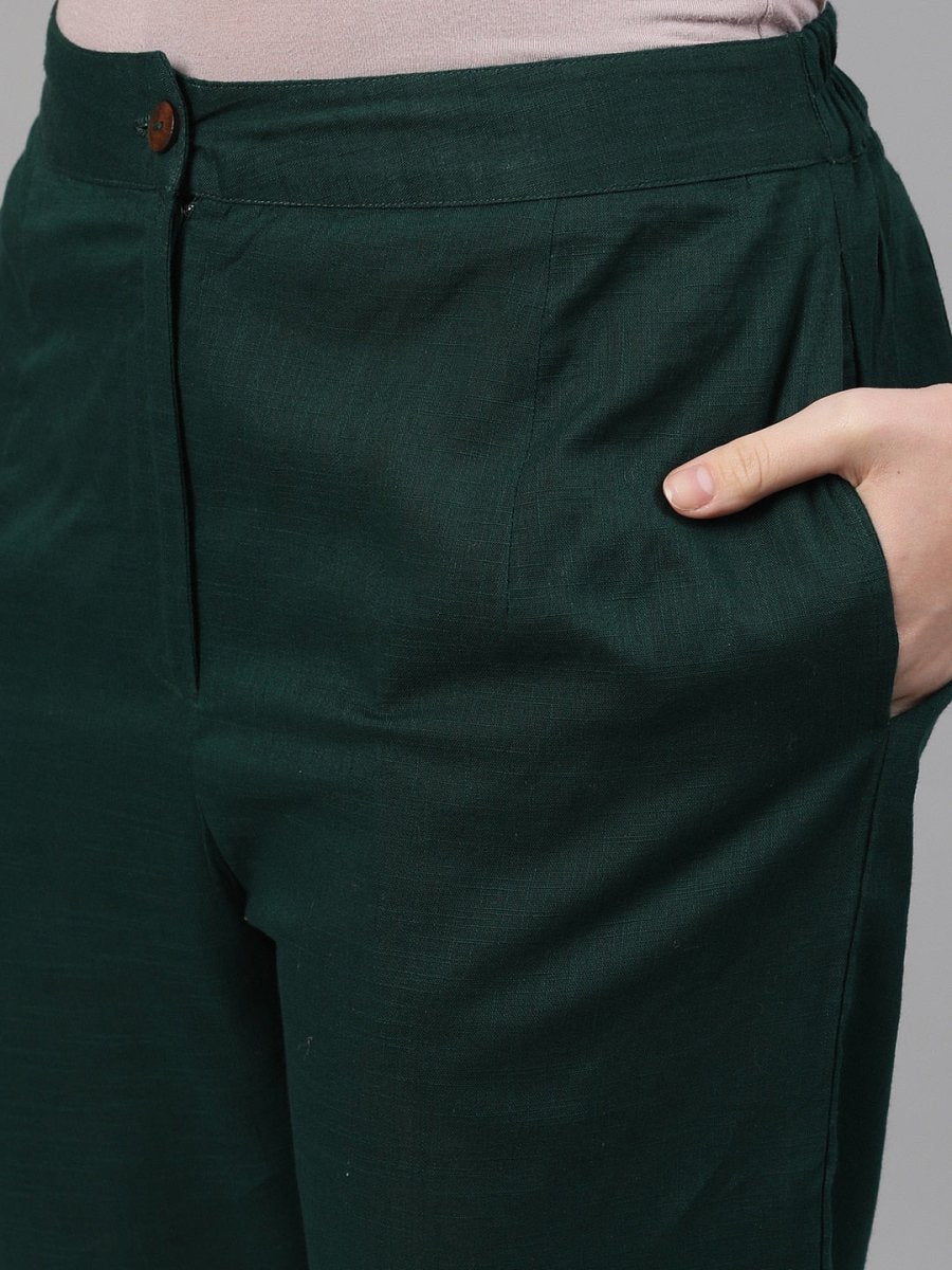 Aks Striped Round Neck Pure Cotton Straight Kurta And Trousers | Grocsy
