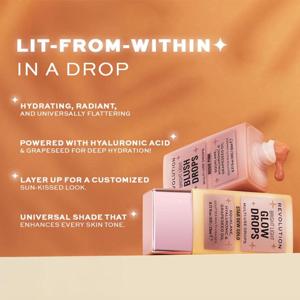Makeup Revolution Bright Light Face Glow - Golden Star Dew | Grocsy