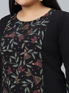 Sztori Floral Printed Round Neck Straight Kurta with Pant | Grocsy