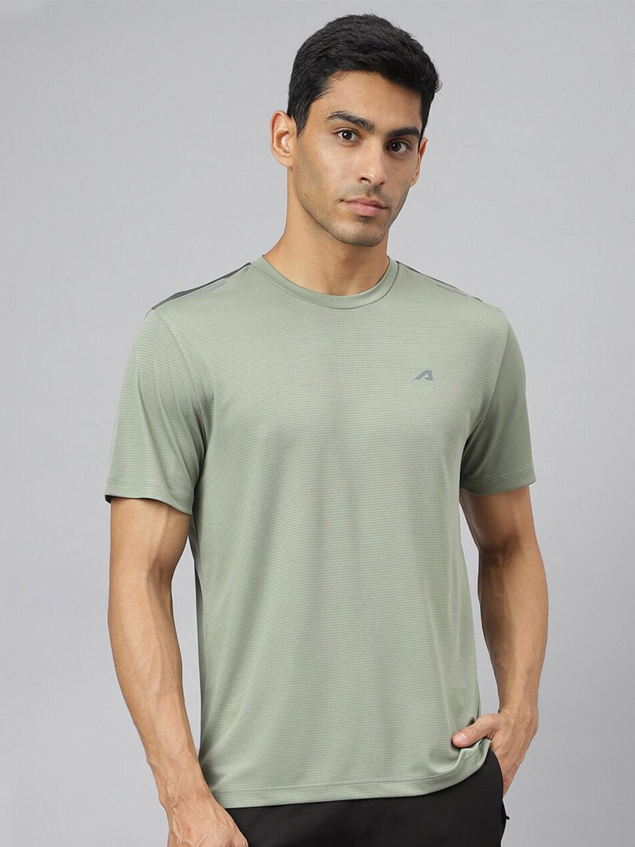 Alcis Men Drytech+ Anti-Static Slim-Fit Round Neck Running T-Shirt | Grocsy
