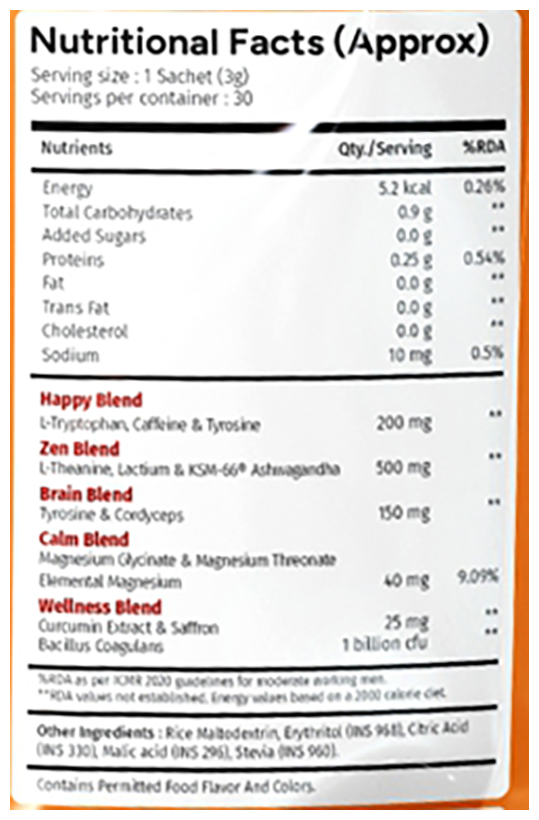 Bliss Welness Happy Bliss Sachet (3gm Each) Raspberry | Grocsy