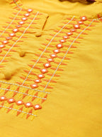 Sangria Women Geometric Embroidered Mirror Work Kurta | Grocsy