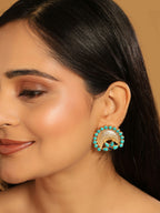 Nuyug Turquoise Crescent Earrings | Grocsy