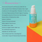 Natural Vibes Vitamin C Sunscreen SPF 50 + - UVA/UVB rays, Blue Light & Pollution Protection | Grocsy