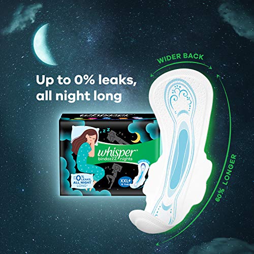 Whisper Ultra Night Sanitary Pads for Women, XXL+ 6 Napkins | Grocsy