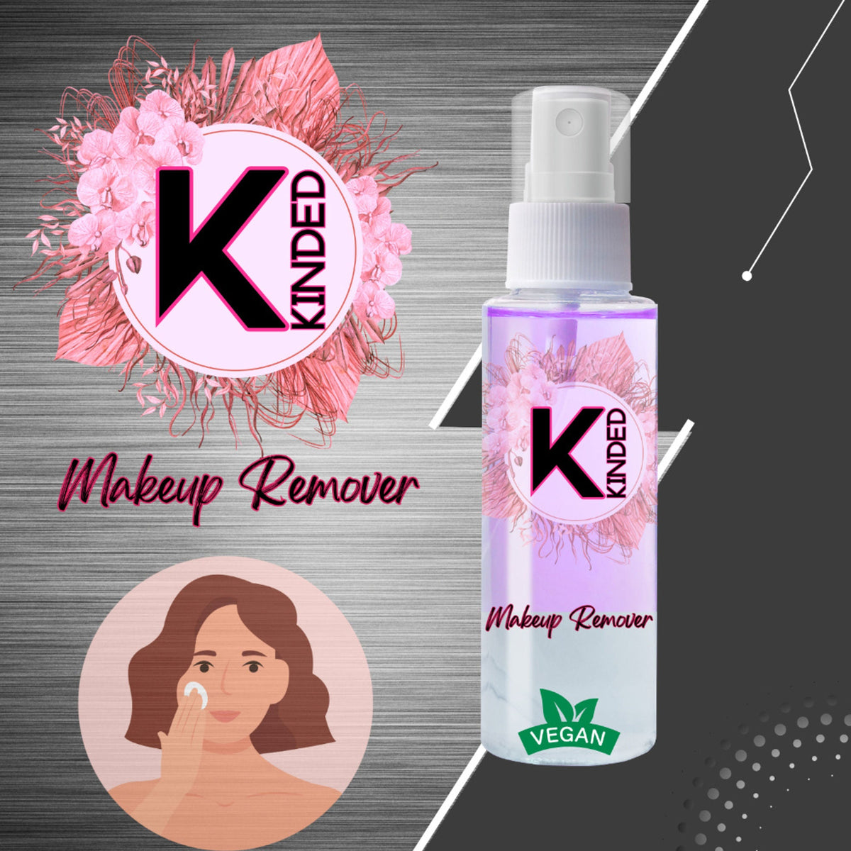 KINDED Makeup Remover - Lilac Purple | Grocsy