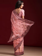 kasee Floral Embroidered Saree | Grocsy