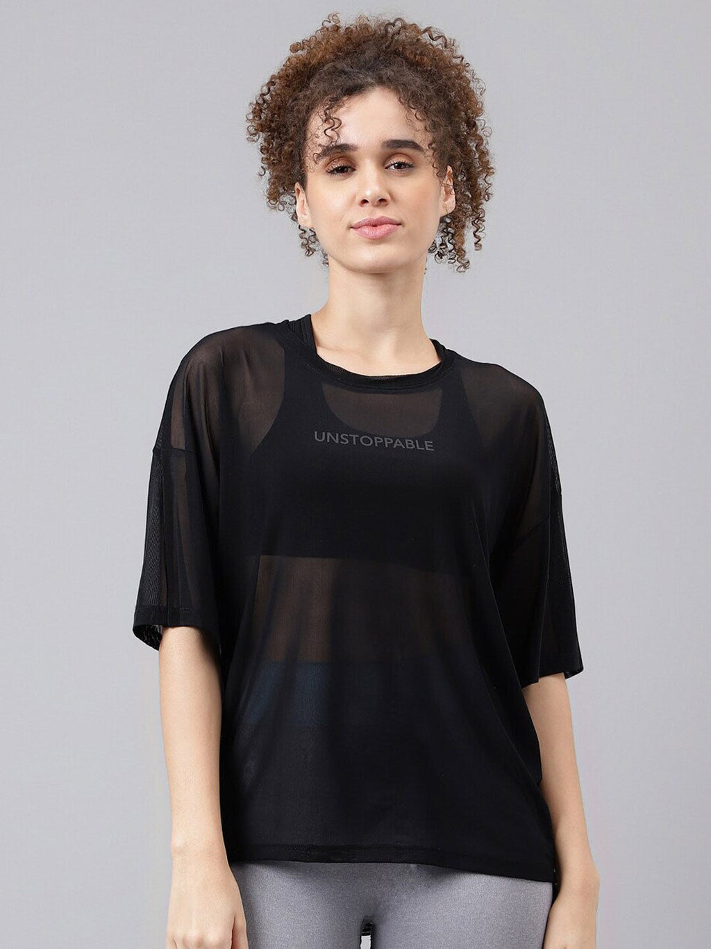 MKH Typography Printed Relaxed Fit Sheer Dri-FIT T-shirt | Grocsy