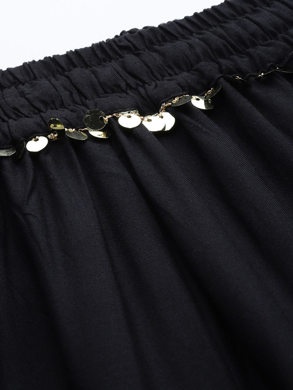 TAG 7 Women Black & Maroon Solid Flared Palazzos | Grocsy