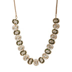 Double Mufli (peanut) Meenakari and Diamond Neckpiece (Gold) - Ruby Raang | Grocsy
