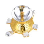 CraftVatika Brass Turtle Base Diya | Grocsy